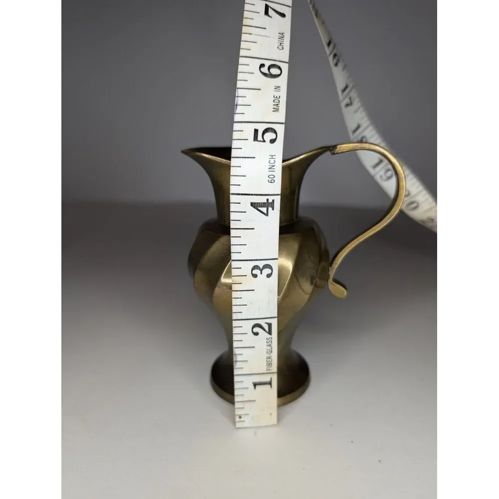 Vintage Brass Creamer Pitcher Made In India 4.5